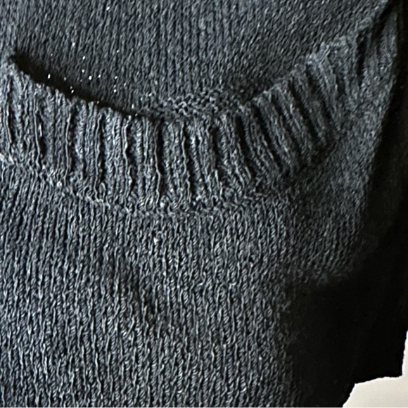 Margaret O’Leary Black Viscose Blend Cardigan Sweater Button Up USA Dry Clean - Picture 8 of 11